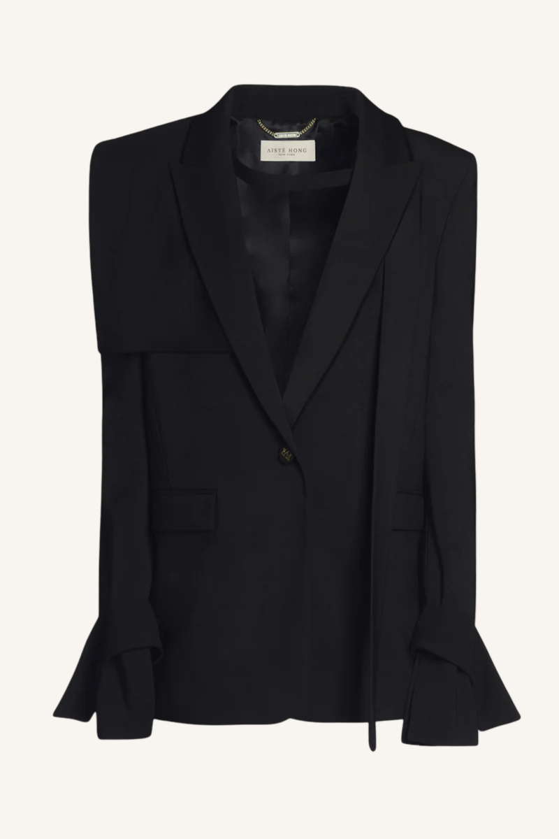 Asymmetric Back Flap Blazer