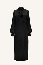 Tie-Neck Shirt Dress