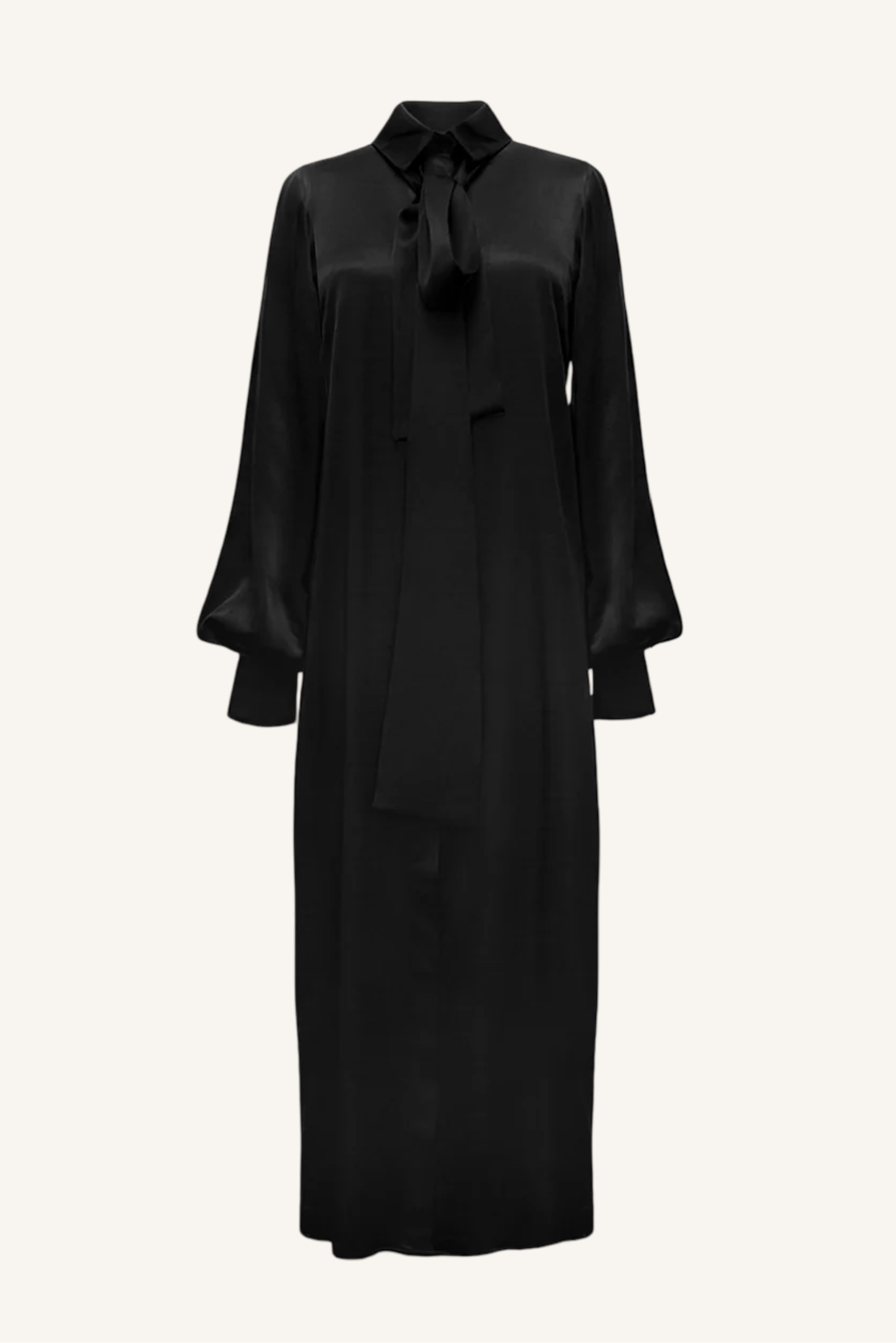 Tie-Neck Shirt Dress