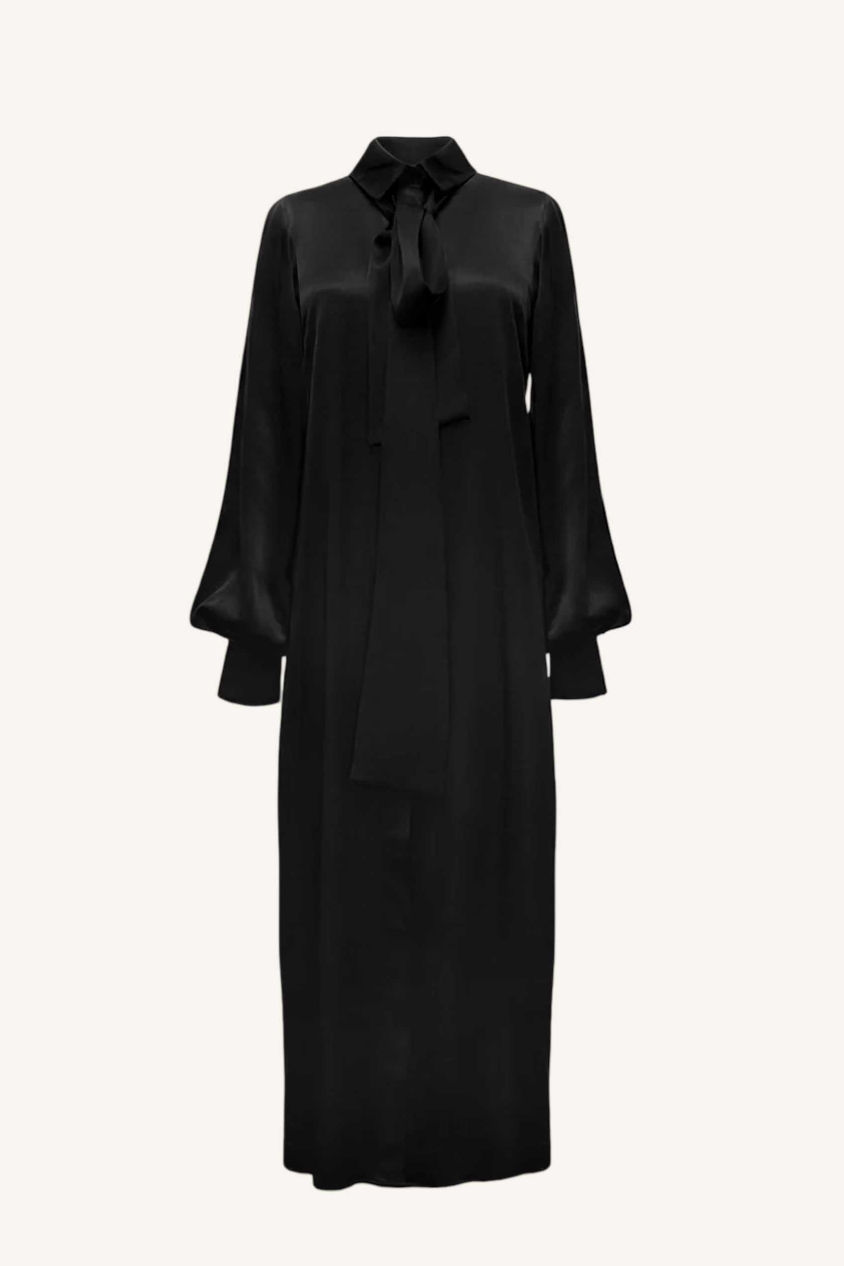 Tie-Neck Shirt Dress