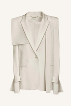 Asymmetric Back Flap Blazer