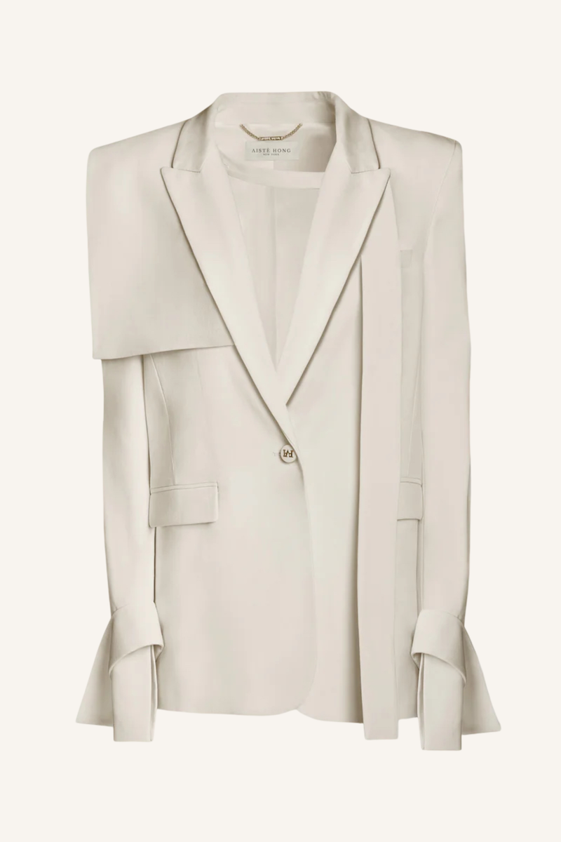 Asymmetric Back Flap Blazer