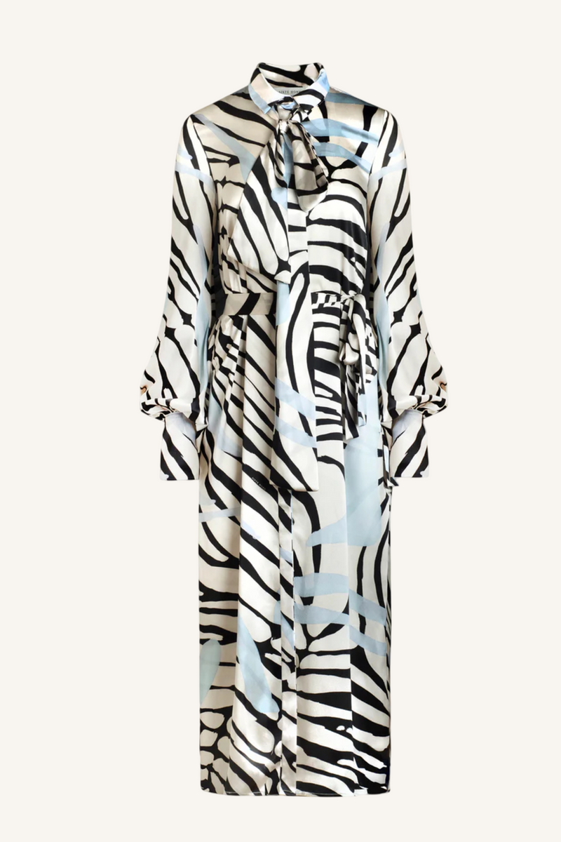 Tie-Neck Shirt Dress