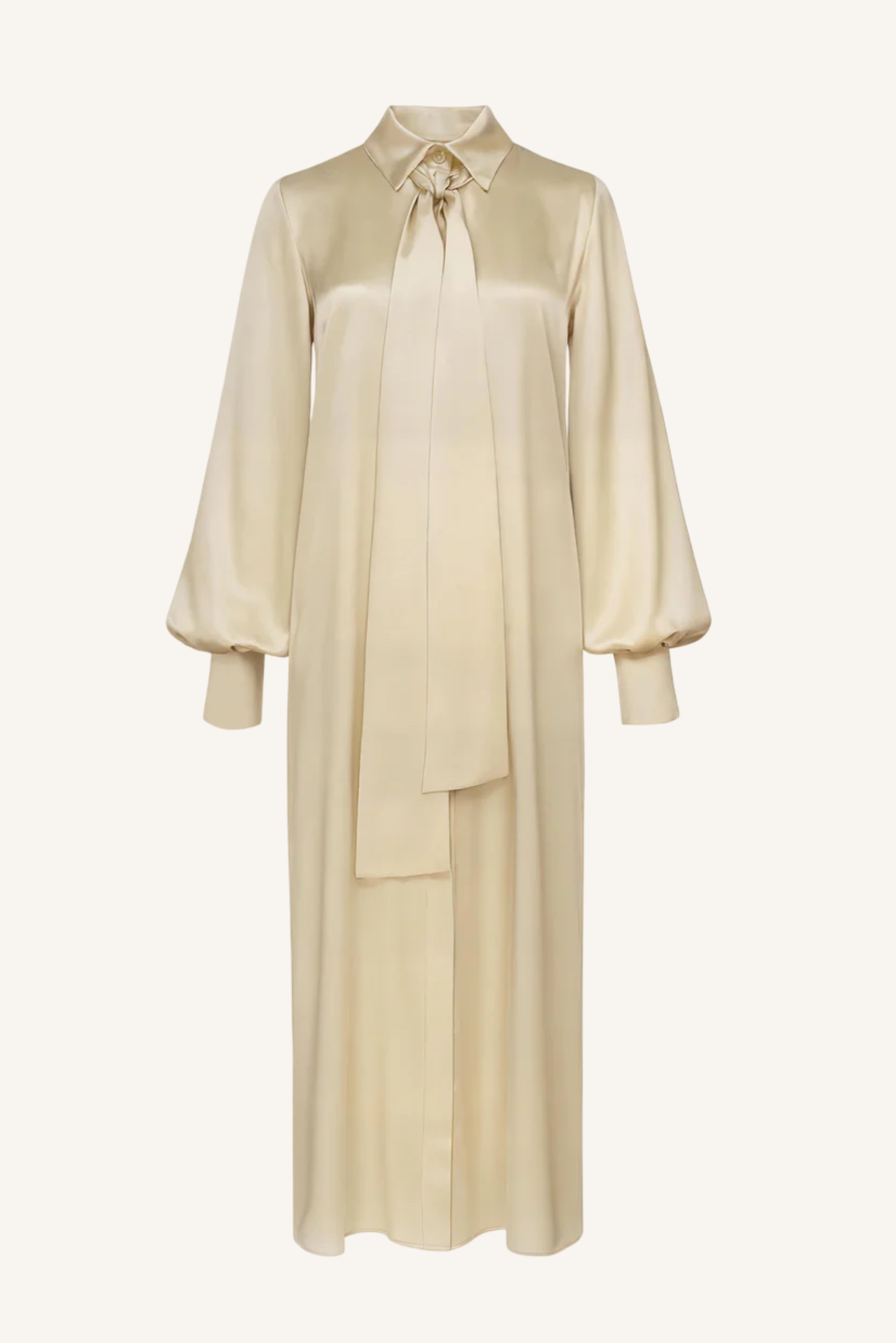 Tie-Neck Shirt Dress