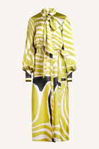 Tie-Neck Shirt Dress