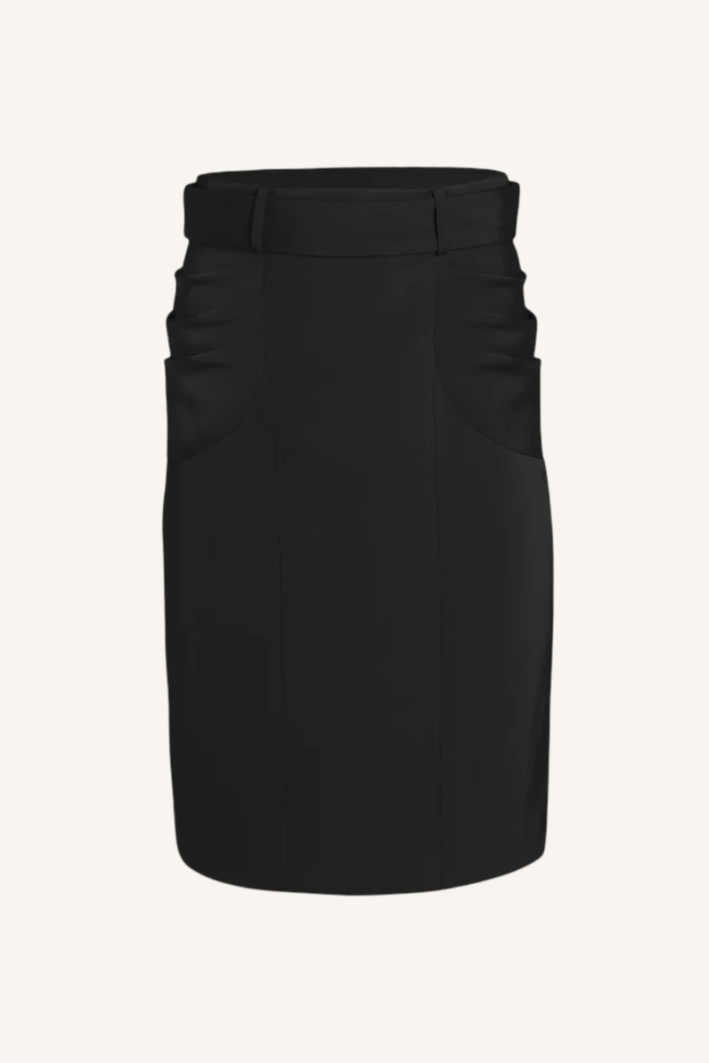 Draped Hip Pencil Skirt