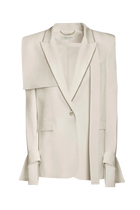 Asymmetric Back Flap Blazer