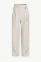 Fold Over Hem Wide-Leg Pants
