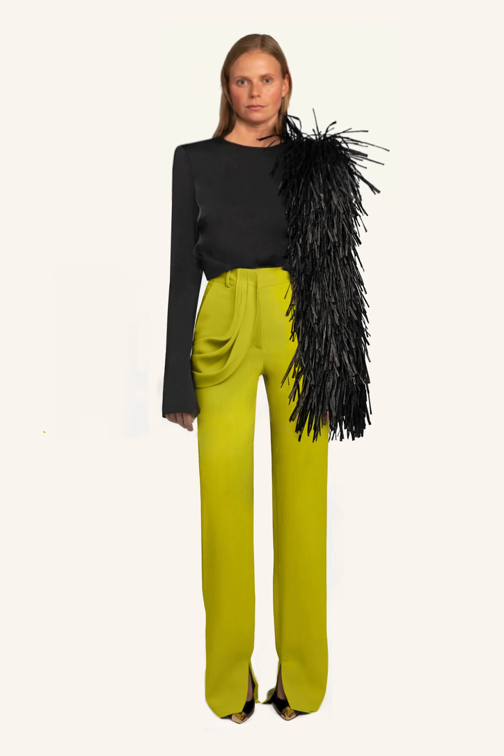 Open Back Raffia Top