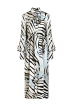 Tie-Neck Shirt Dress