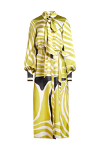 Tie-Neck Shirt Dress