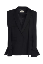Asymmetric Back Flap Blazer
