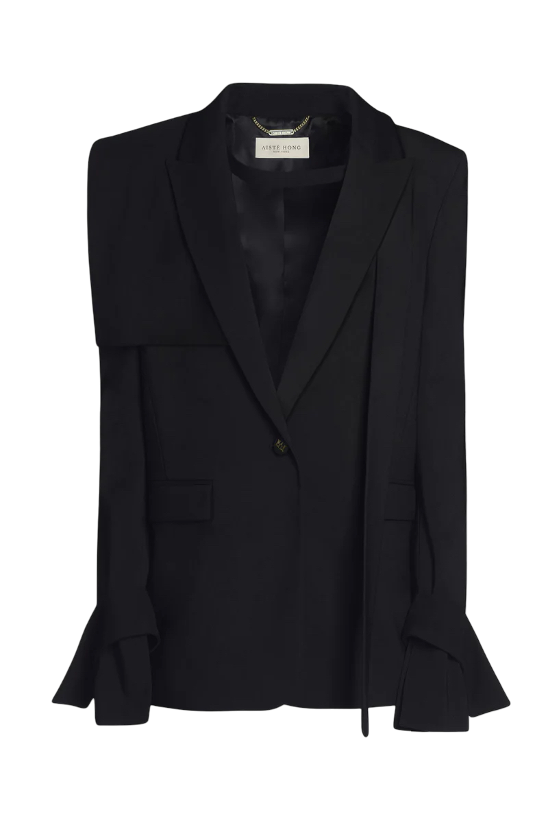 Asymmetric Back Flap Blazer