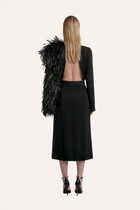 Draped Midi Skirt