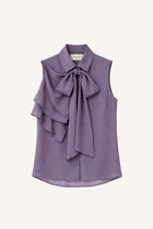 Ruffle Tie-Neck Blouse