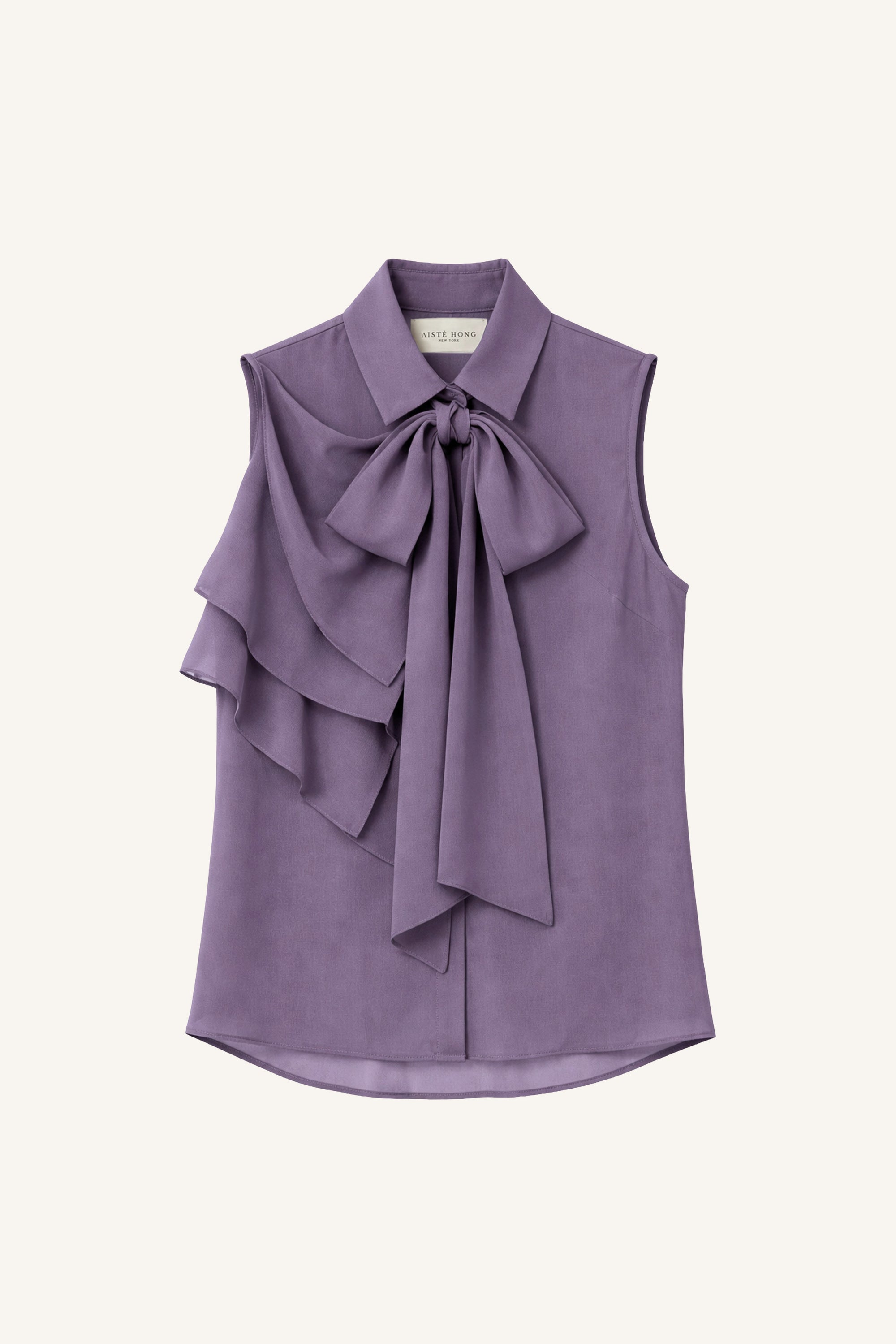 Ruffle Tie-Neck Blouse