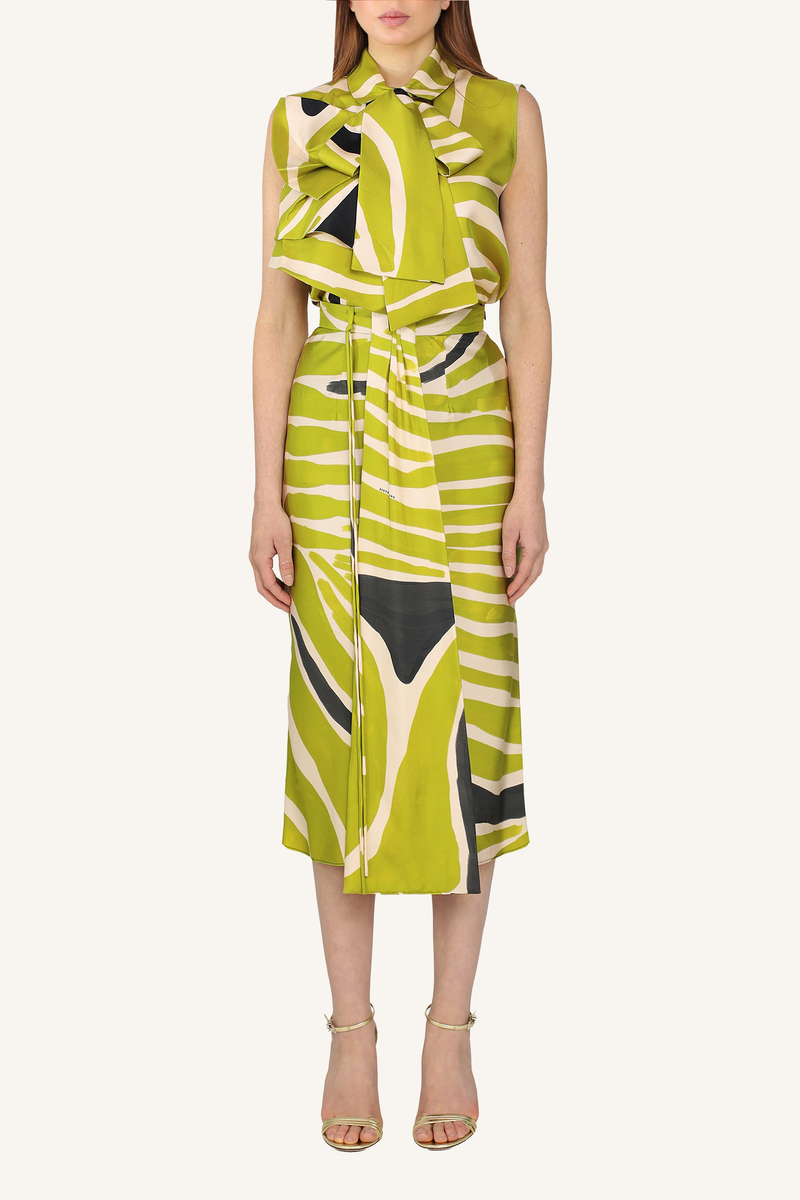 Draped Midi Skirt