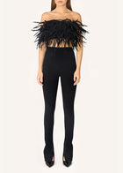 Zipper Feather Bandeau