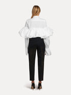 Gathered Tie-Neck Shirt