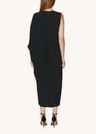 Asymmetric Batwing Midi Dress