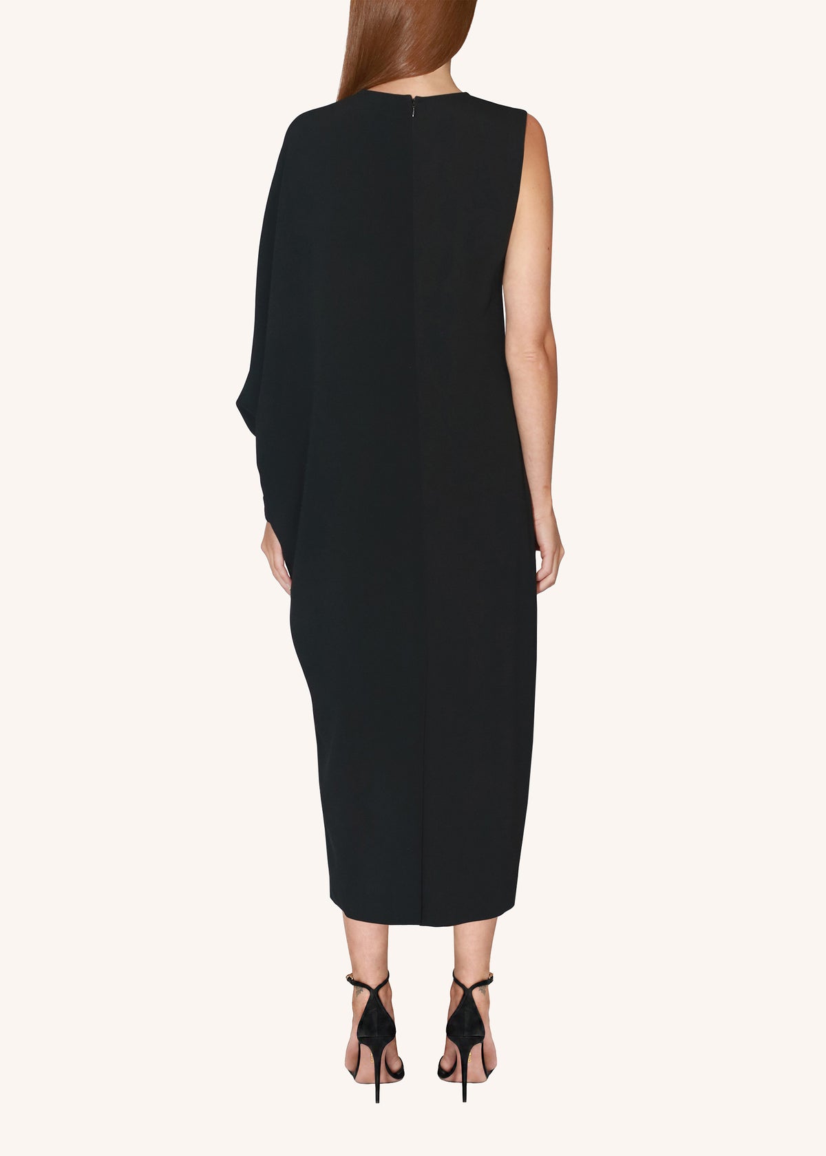 Asymmetric Batwing Midi Dress