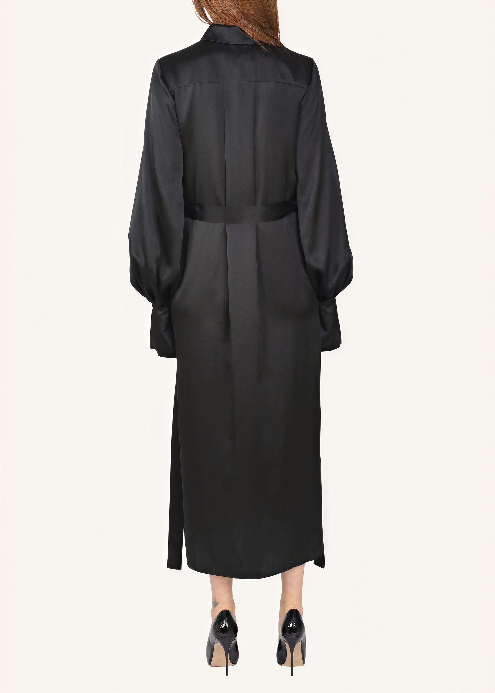 Tie-Neck Shirt Dress