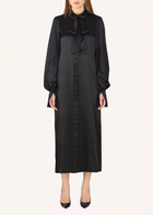 Tie-Neck Shirt Dress
