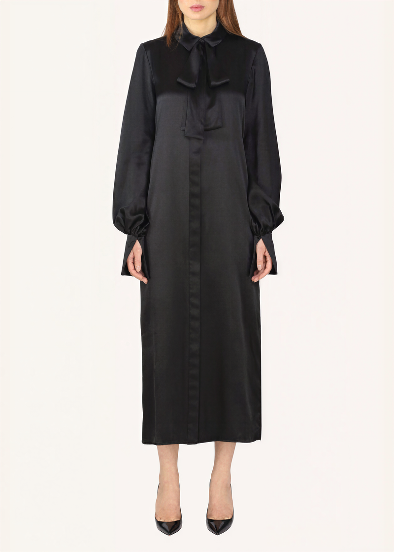 Tie-Neck Shirt Dress
