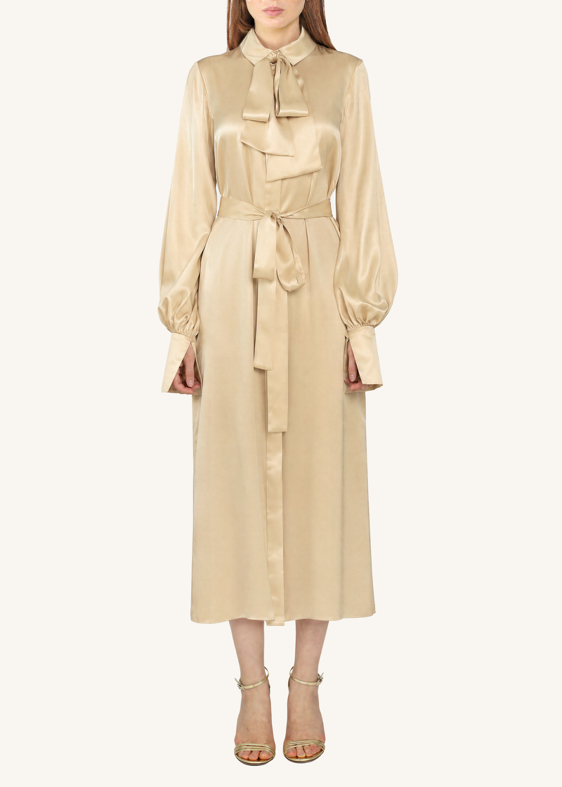 Tie-Neck Shirt Dress