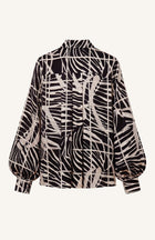 Draped Shoulder Printed Shirt
