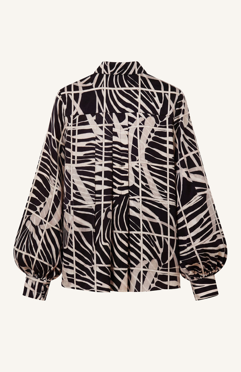 Draped Shoulder Printed Shirt