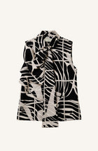 Ruffle Tie-Neck Top