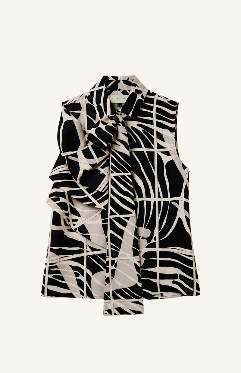 Ruffle Tie-Neck Top