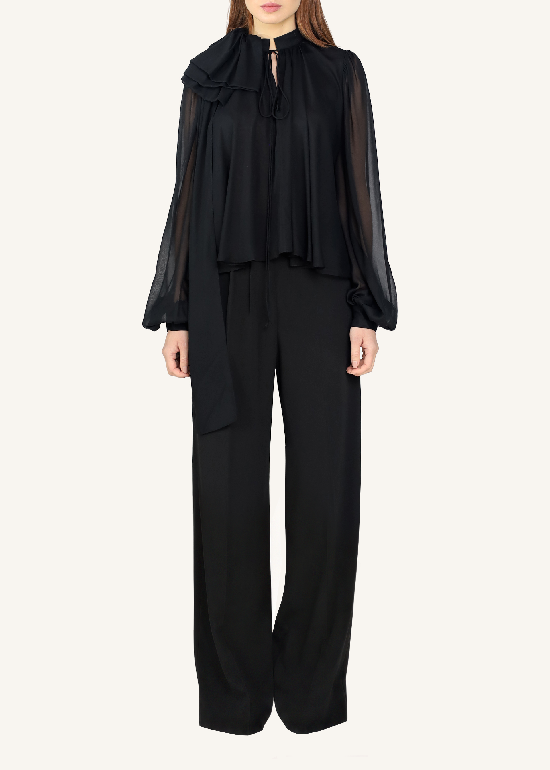 Ruffle Collar Blouse