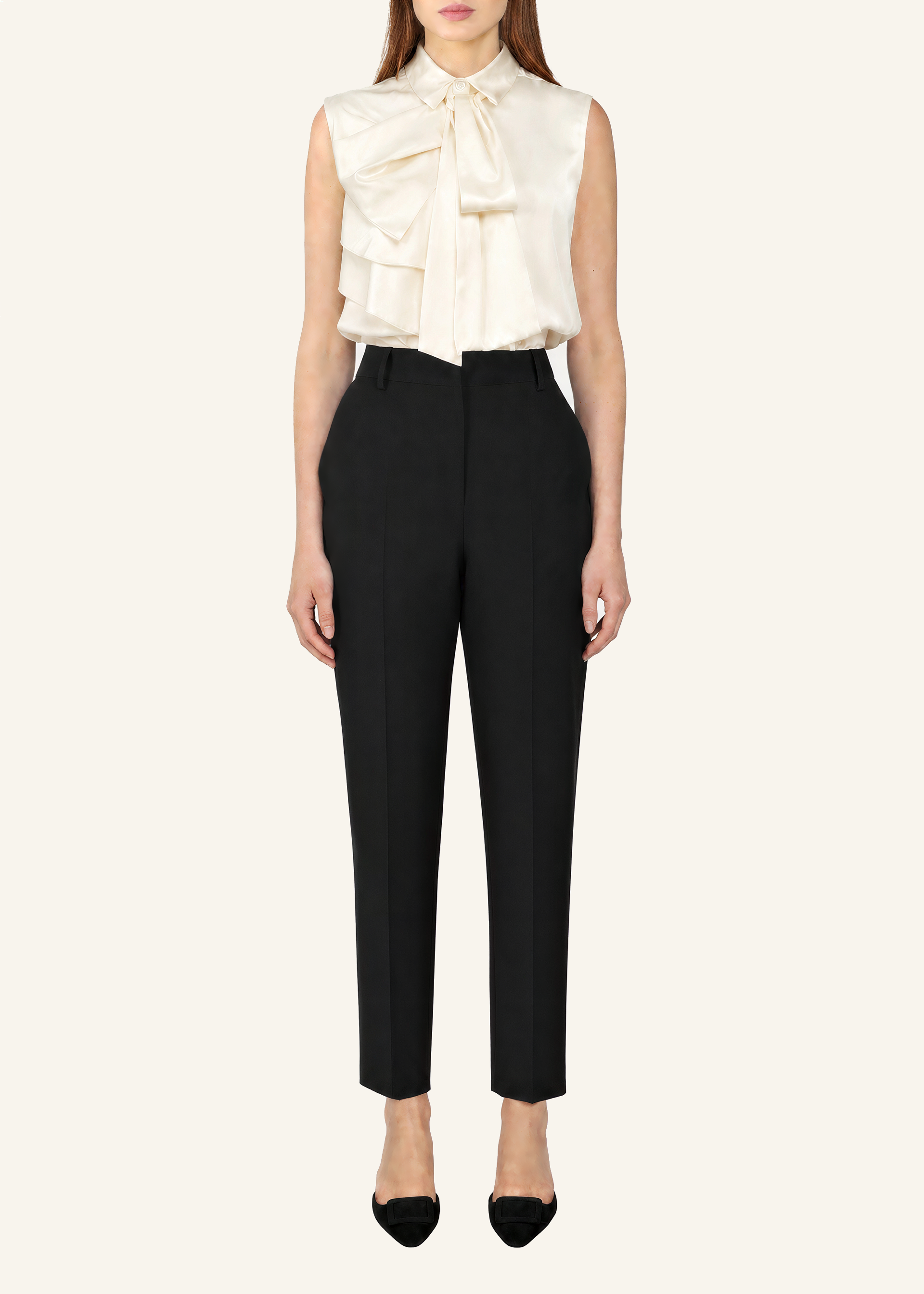 Ruffle Tie-Neck Top