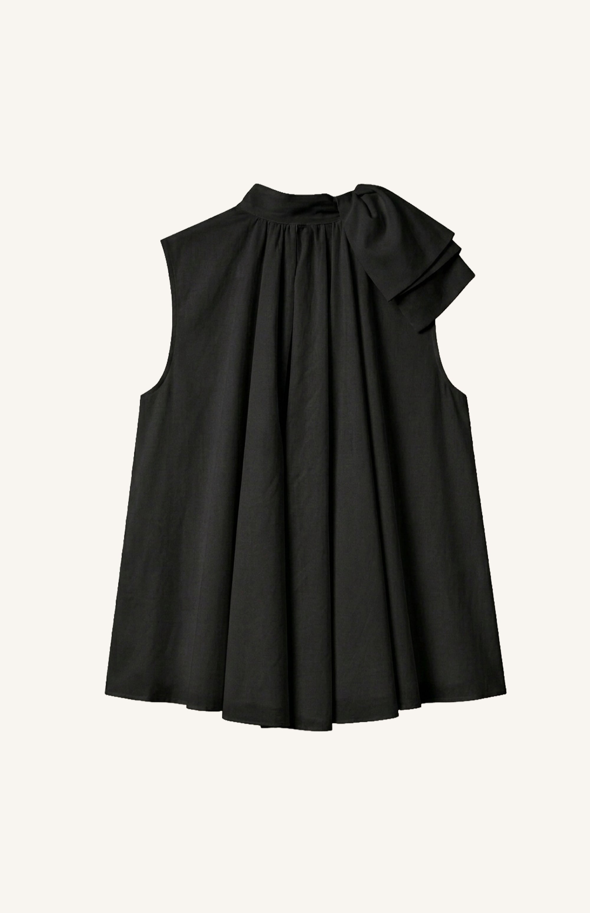 Ruffle Tie-Neck Blouse