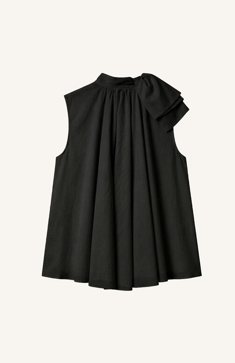 Ruffle Tie-Neck Blouse