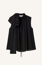 Ruffle Tie-Neck Blouse