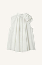 Ruffle Tie-Neck Blouse