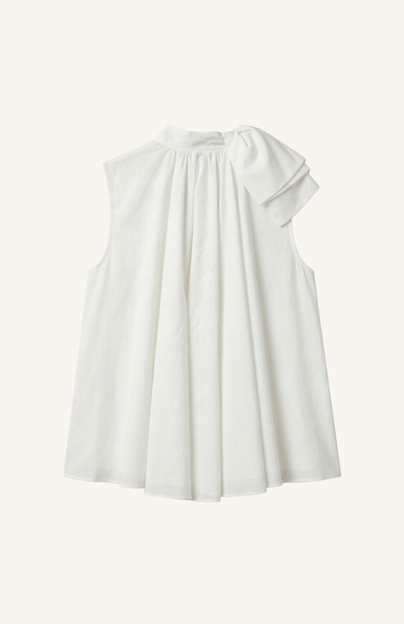 Ruffle Tie-Neck Blouse