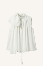Ruffle Tie-Neck Blouse