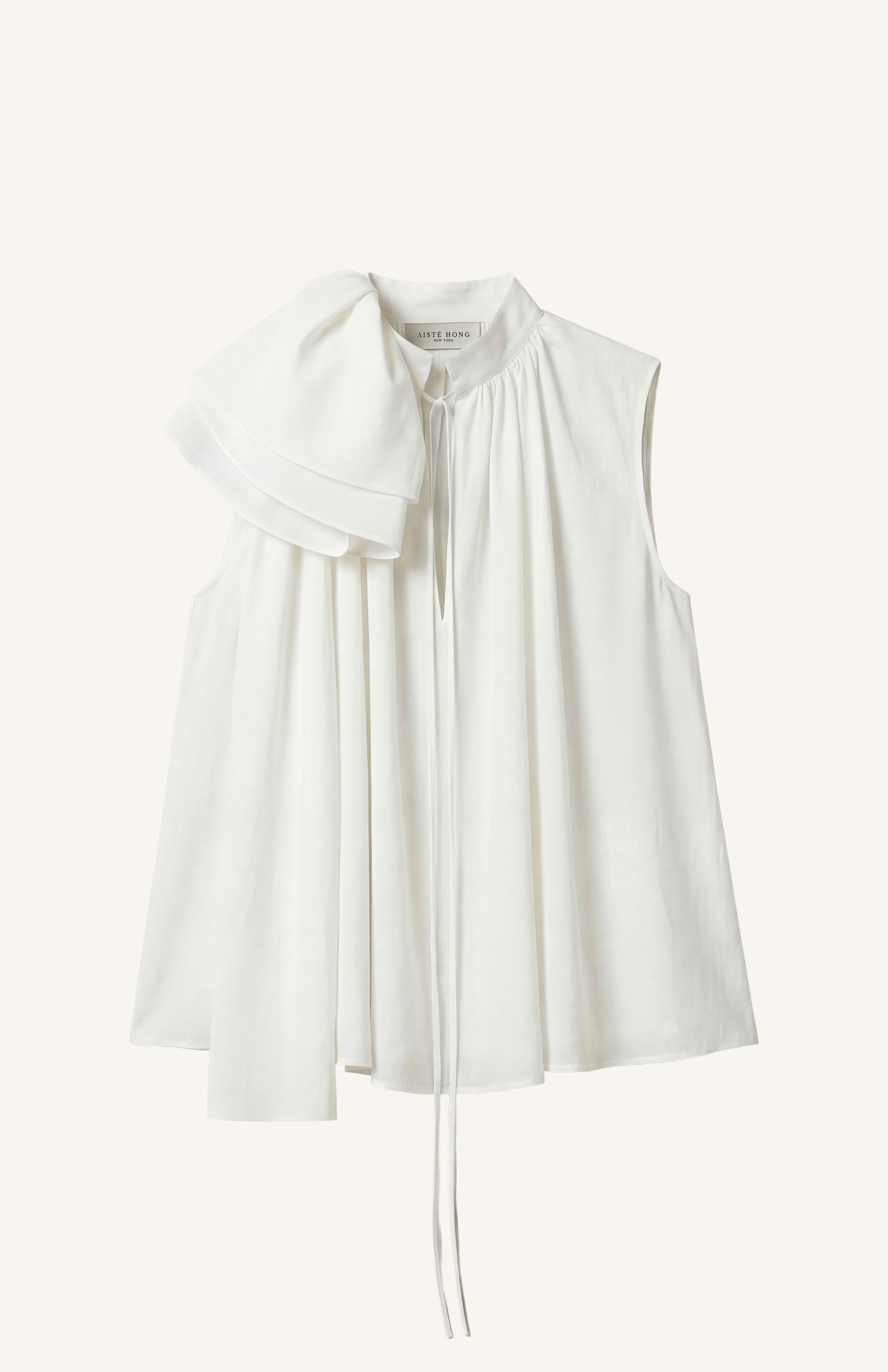 Ruffle Tie-Neck Blouse