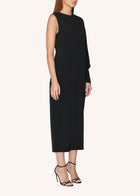 Asymmetric Batwing Midi Dress