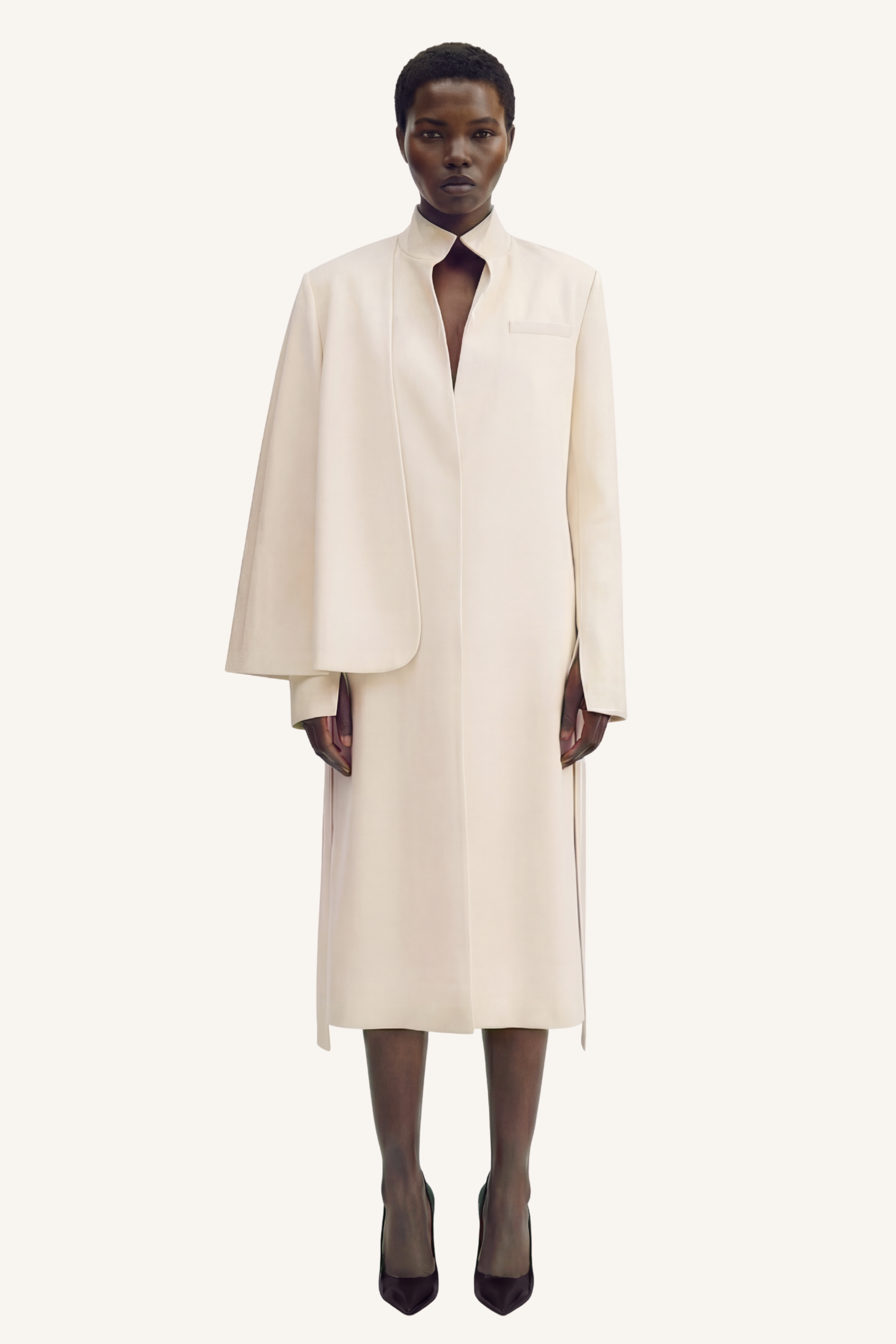 Asymmetric Cape Coat