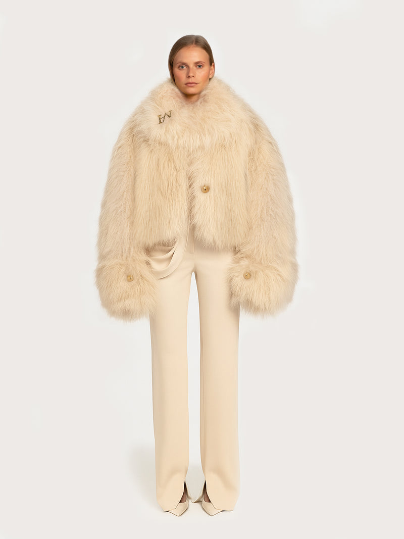 Recycled Polyester Faux-Fur Jacket