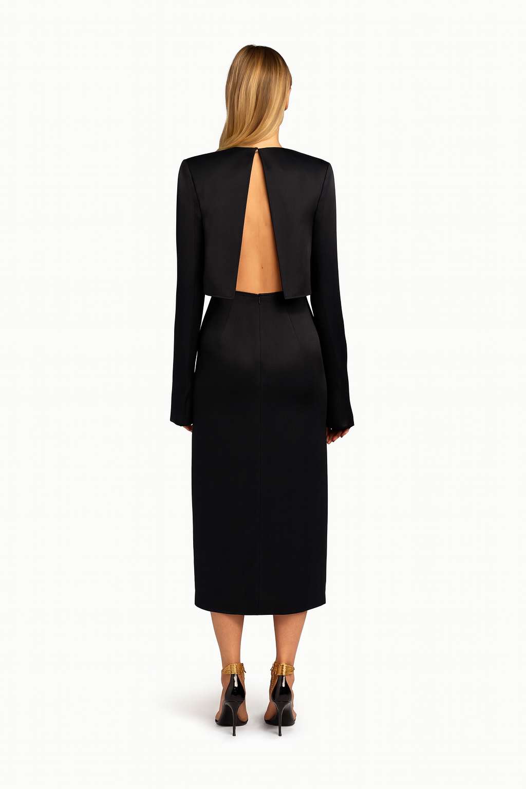 Open Back Midi Dress