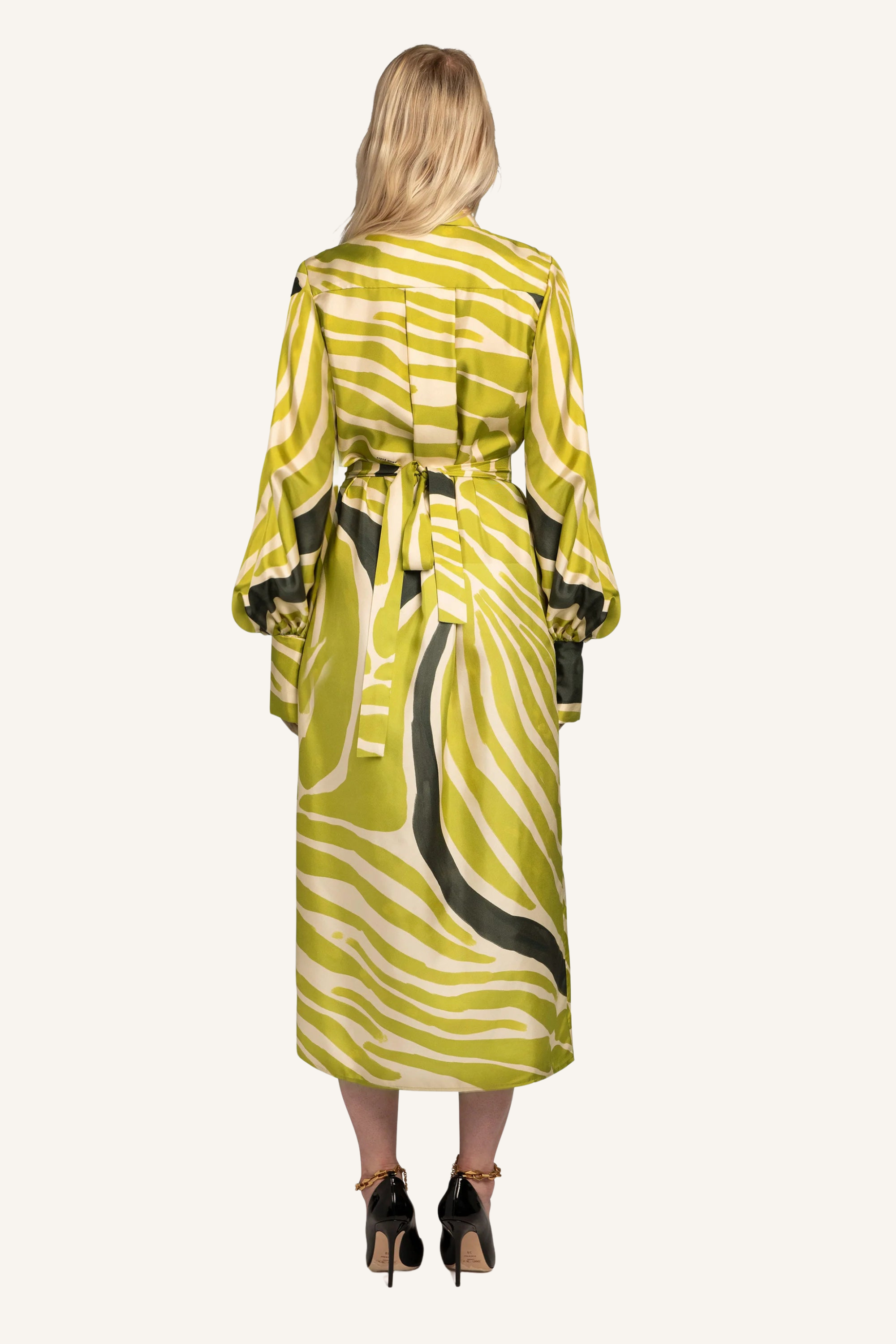 Tie-Neck Shirt Dress