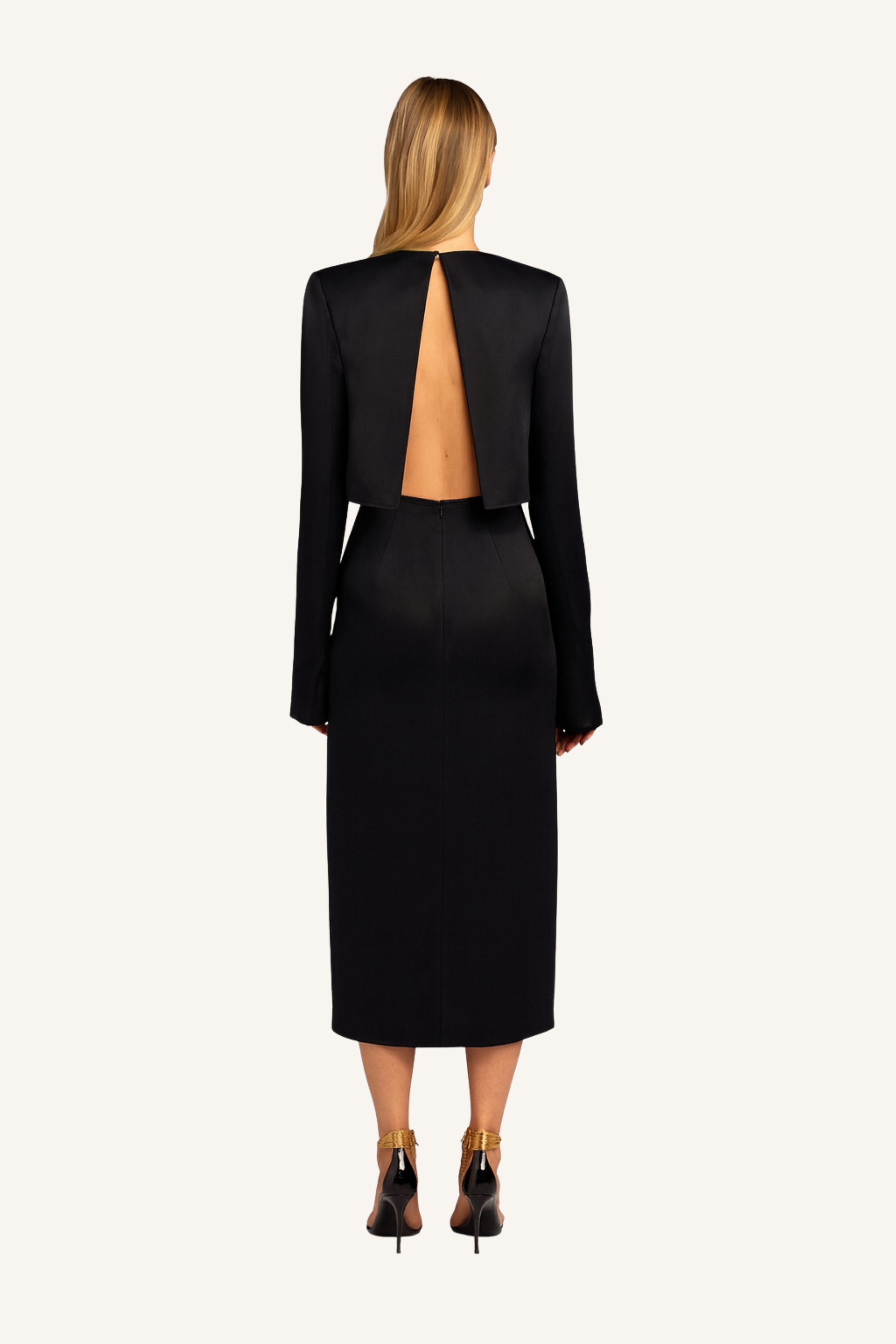 Open Back Midi Dress