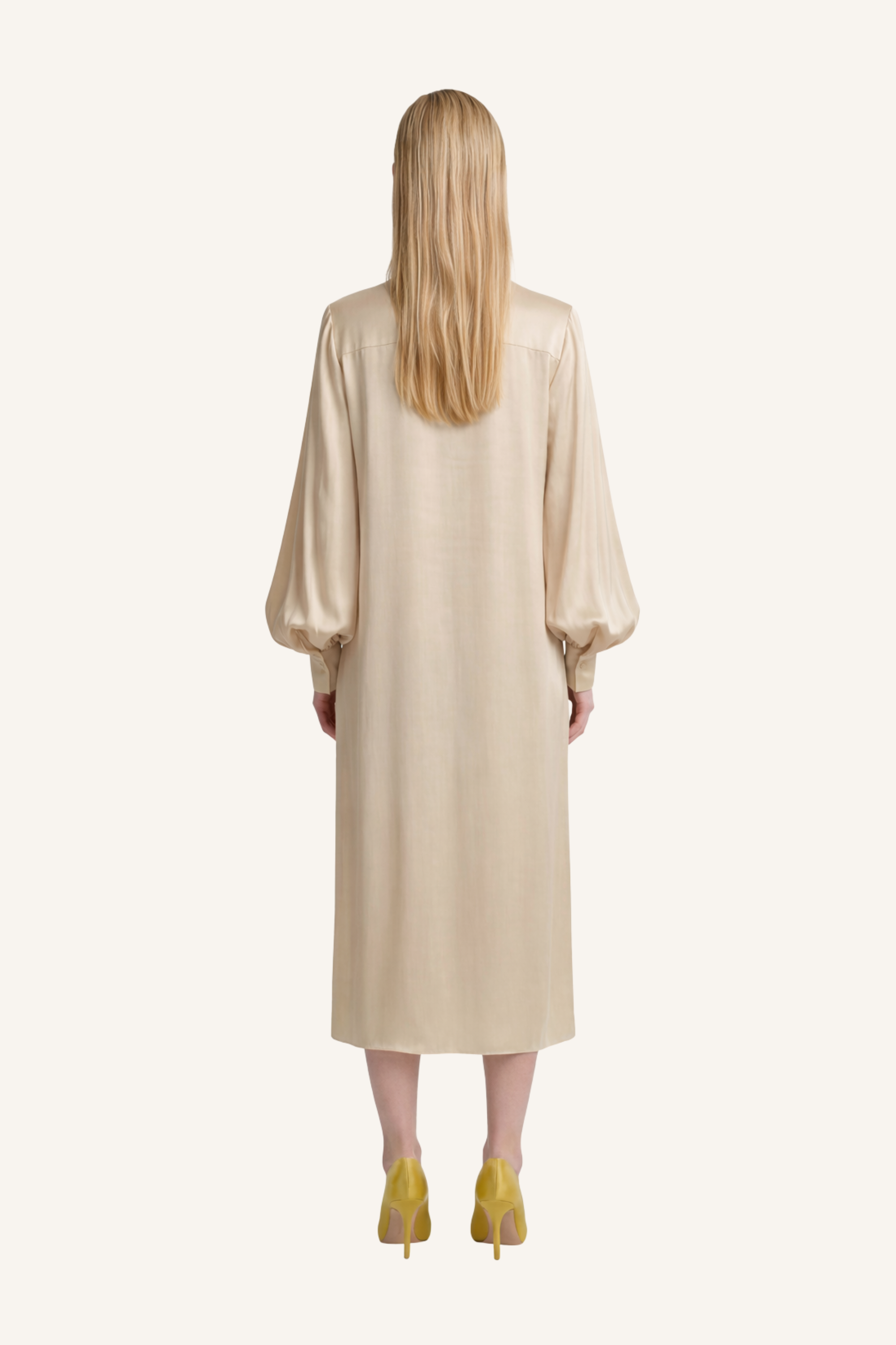 Tie-Neck Shirt Dress