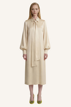 Tie-Neck Shirt Dress